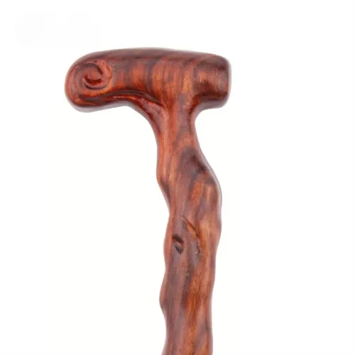 Canne bois de vigne sculpté