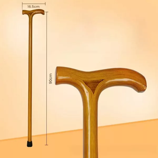 Canne de marche artisanale bois clair – Élégance et confort pour une marche sécurisée au quotidien – Image 8