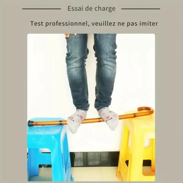 Canne de marche bois incurvée – Élégante et robuste pour un appui confortable au quotidien – Image 8