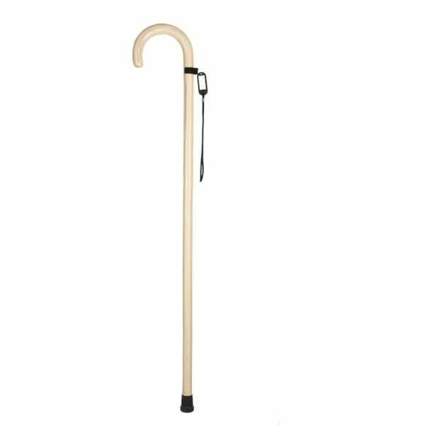 Canne de marche bois incurvée – Élégante et robuste pour un appui confortable au quotidien – Image 2
