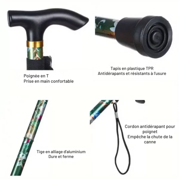 Canne de marche pliable compacte – Image 5