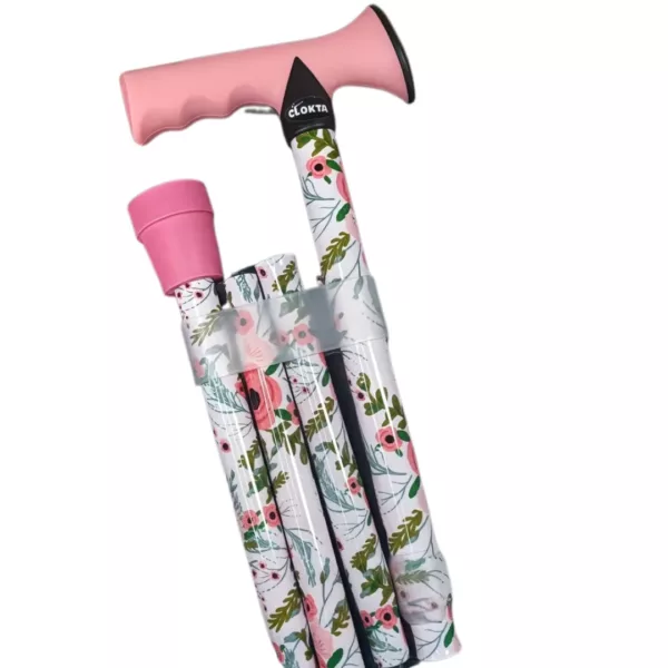 Canne de marche pliable florale – Élégante, légère et compacte pour vos déplacements en sécurité – Image 8