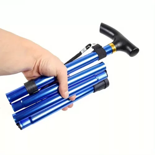 Canne de marche télescopique pliable