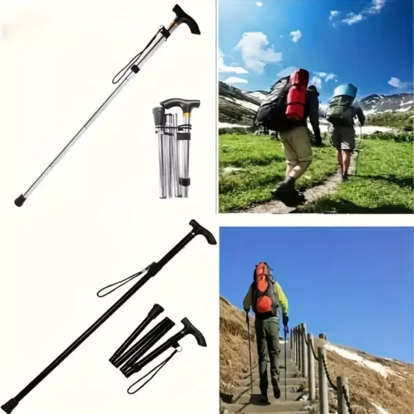 Canne de marche télescopique pliable – Ultra légère et robuste pour une mobilité sécurisée au quotidien – Image 2