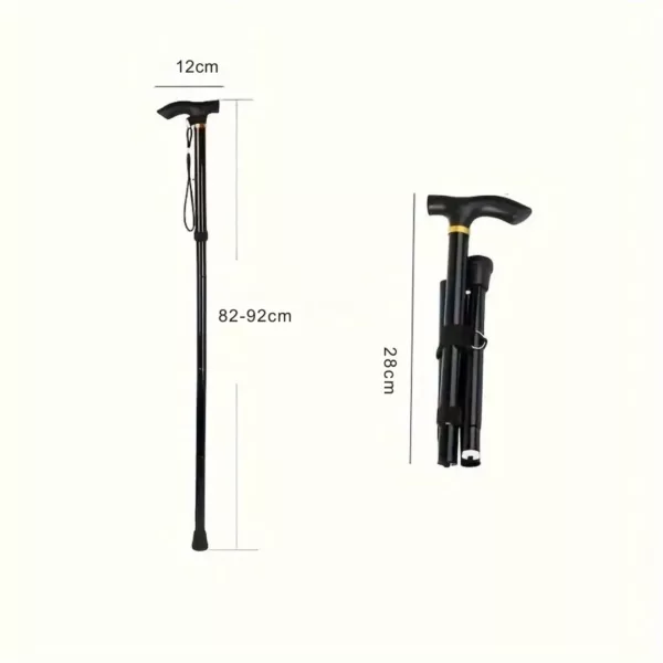 Canne de marche télescopique pliable – Ultra légère et robuste pour une mobilité sécurisée au quotidien – Image 3