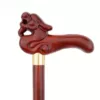 Canne dragon sculpté bois rouge – Élégance ancestrale et soutien robuste pour marche stylée