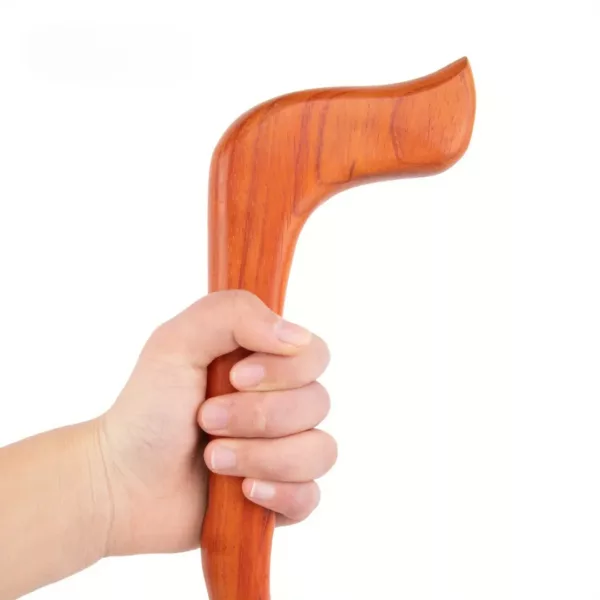 Canne ondulée bois sculpté artisanale – Élégance rustique et soutien raffiné pour une marche stylée – Image 7