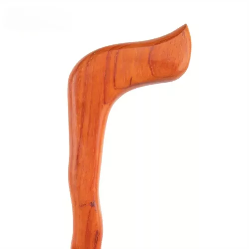 Canne ondulée bois sculpté artisanale