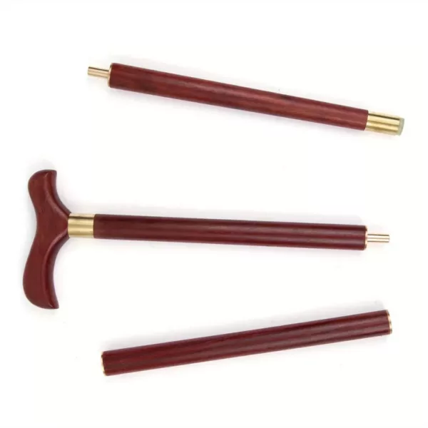 Canne pliable bois osythère rouge – Élégance vintage et soutien sécurisé au quotidien – Image 4