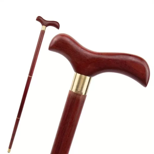Canne pliable bois osythère rouge – Élégance vintage et soutien sécurisé au quotidien – Image 7
