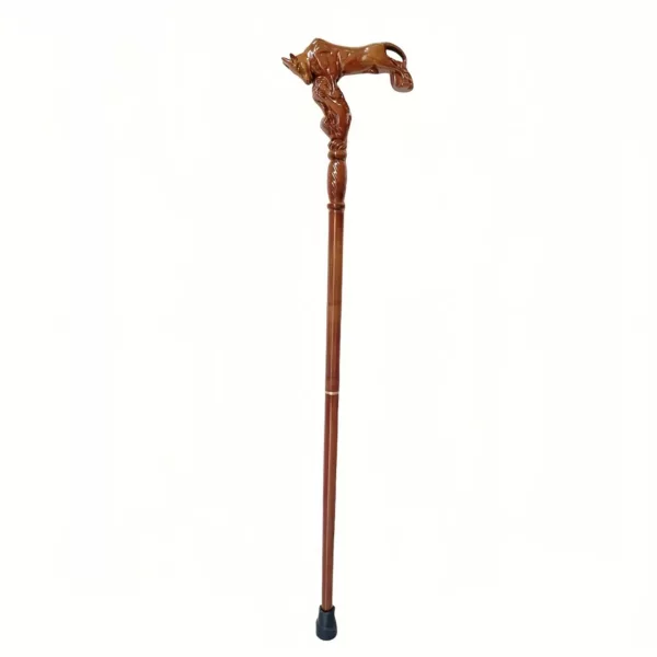 Canne pliable tête de taureau sculptée – Élégance rustique et appui sécurisé en toute situation – Image 5