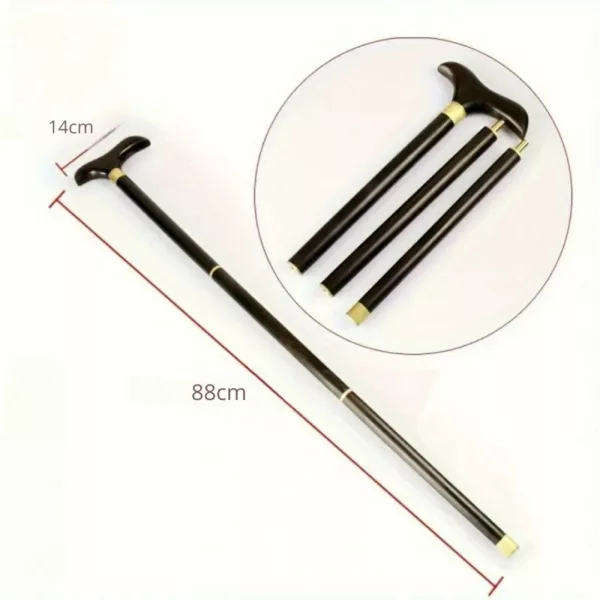 Canne pliante bois poignée ergonomique – élégante, compacte et confortable pour une marche en toute sécurité – Image 4