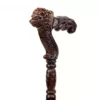 Canne sculptée tête de lion rétro – Accessoire élégant et robuste pour allure noble et distinguée