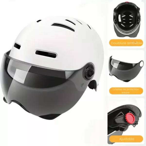 Casque cycliste urbain à visière clipsable – Image 2