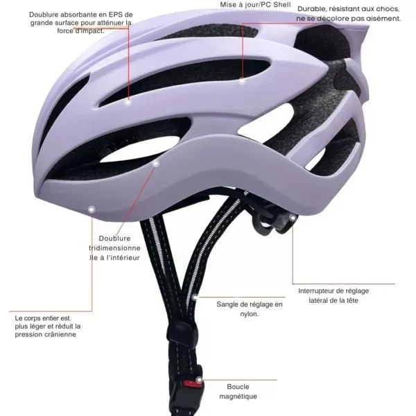 Casque vélo boucle magnétique route – Image 5