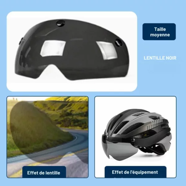 Casque vélo route lunettes aimantées – Image 11