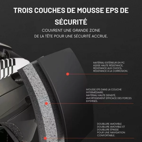 Casque vélo route lunettes aimantées – Image 9