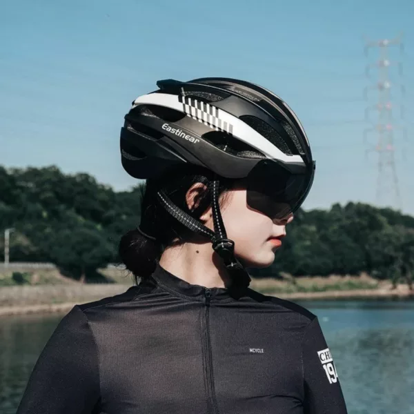 Casque vélo route lunettes aimantées – Image 5