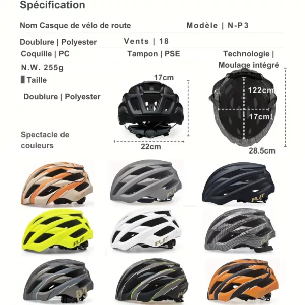 Casque vélo route ventilation réglable – Image 3