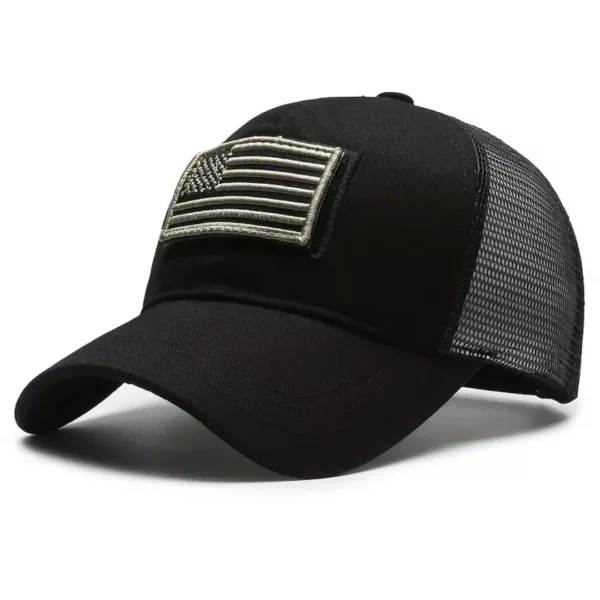 Casquette militaire tactique drapeau US – Style armée robuste, idéale pour sport outdoor et airsoft – Image 9