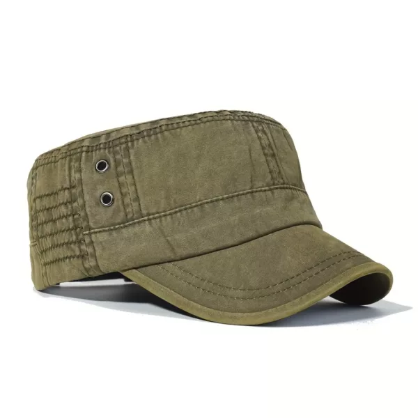 Casquette militaire vintage coton lavé – Style rétro authentique homme – Confort respirant 100% coton – Image 4