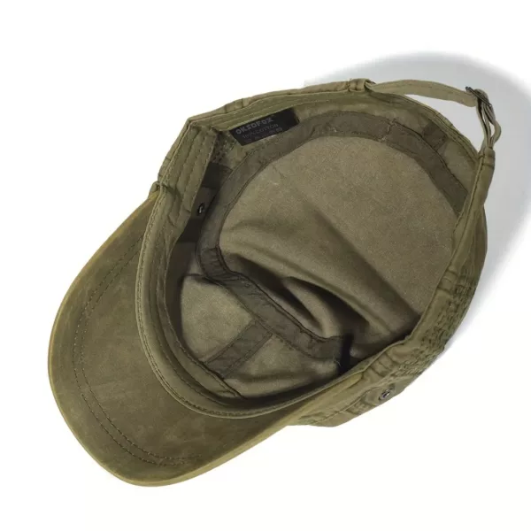 Casquette militaire vintage coton lavé – Style rétro authentique homme – Confort respirant 100% coton – Image 5