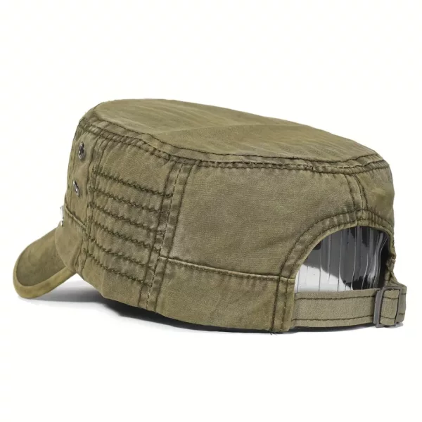 Casquette militaire vintage coton lavé – Style rétro authentique homme – Confort respirant 100% coton – Image 2