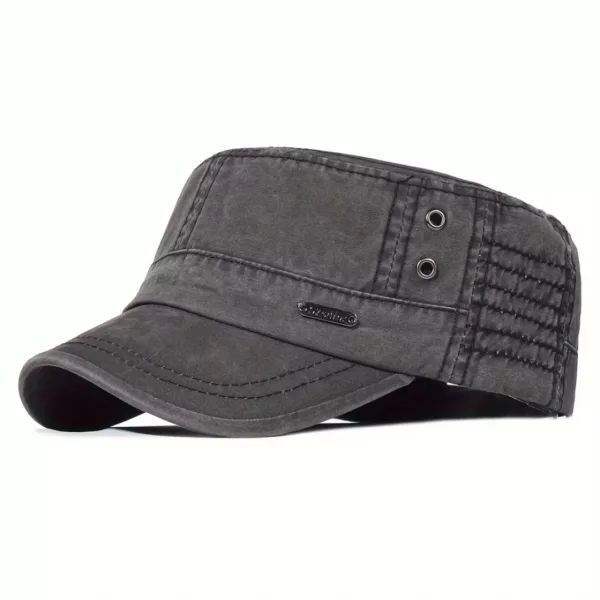Casquette militaire vintage coton lavé – Style rétro authentique homme – Confort respirant 100% coton – Image 9