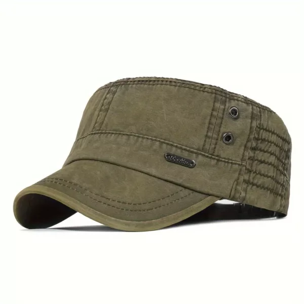 Casquette militaire vintage coton lavé – Style rétro authentique homme – Confort respirant 100% coton – Image 7
