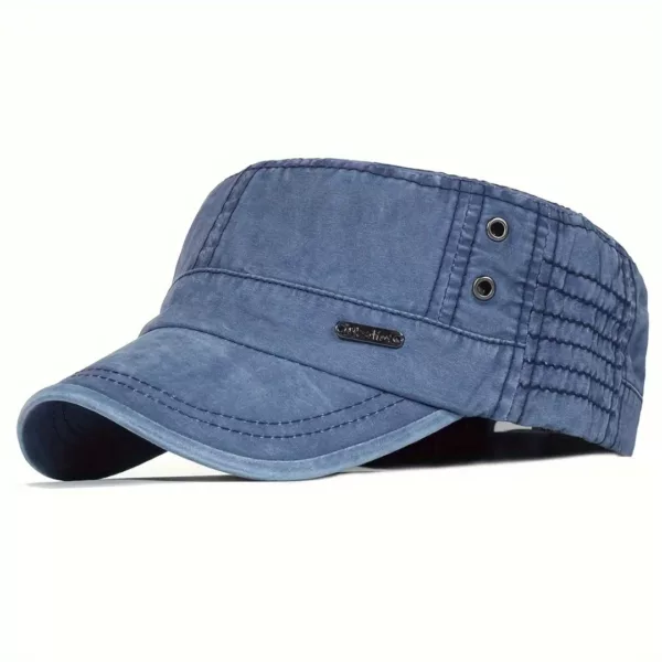 Casquette militaire vintage coton lavé – Style rétro authentique homme – Confort respirant 100% coton – Image 6
