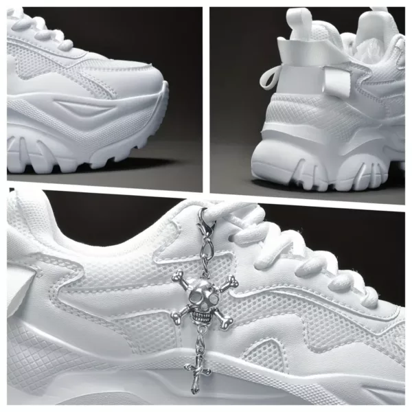 Chaussure Buffalo plateforme pendentif tête mort – Image 5