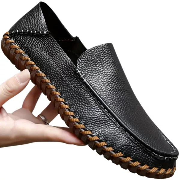 Chaussure bateau homme couture apparente souple – Image 8