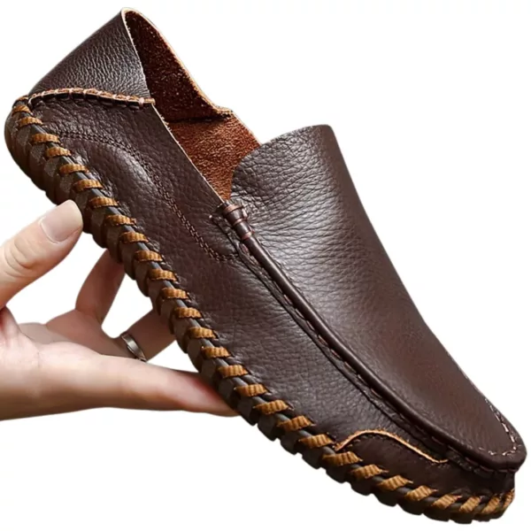 Chaussure bateau homme couture apparente souple – Image 7