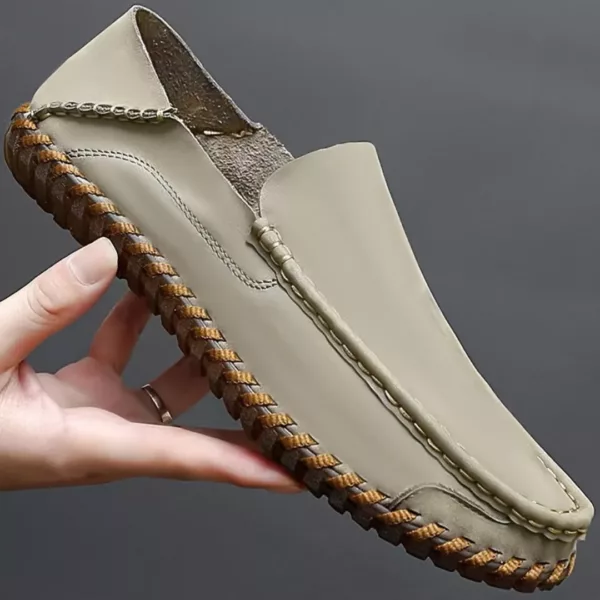Chaussure bateau homme couture apparente souple – Image 2