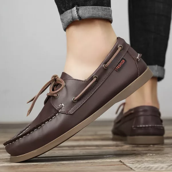 Chaussure bateau homme coutures contrastées – Image 7