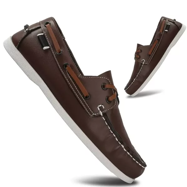 Chaussure bateau homme coutures contrastées – Image 6