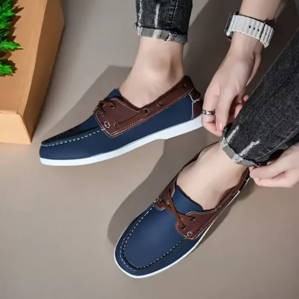 Chaussure bateau homme coutures contrastées – Image 5
