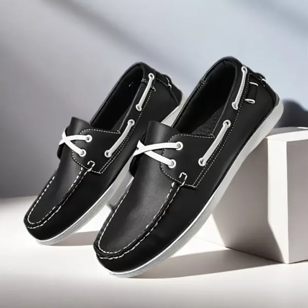 Chaussure bateau homme coutures contrastées – Image 3
