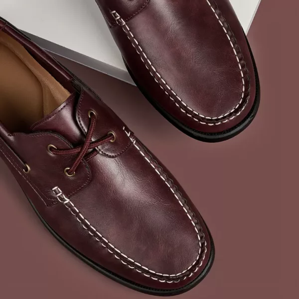 Chaussure bateau homme cuir lisse élégant – Image 6