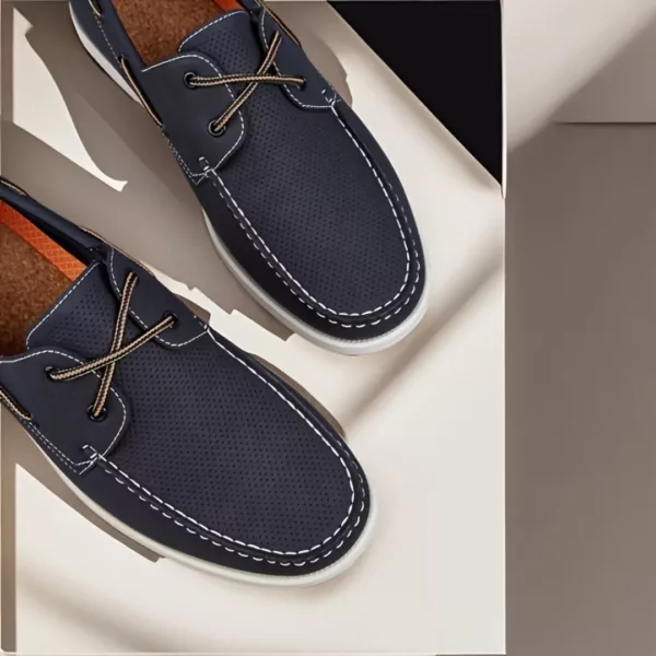 Chaussure bateau homme cuir lisse élégant – Image 7