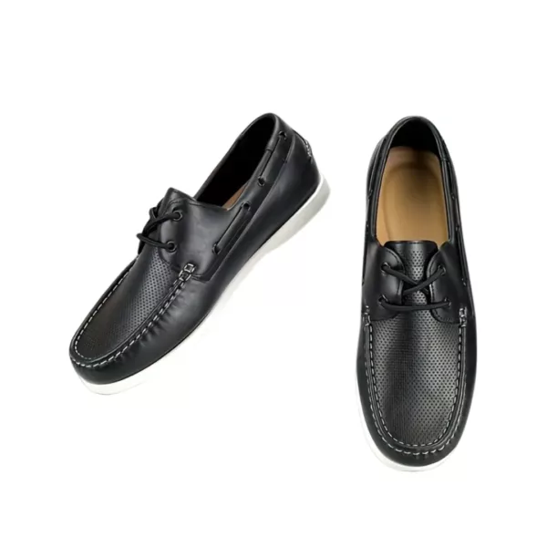 Chaussure bateau homme cuir lisse élégant – Image 11