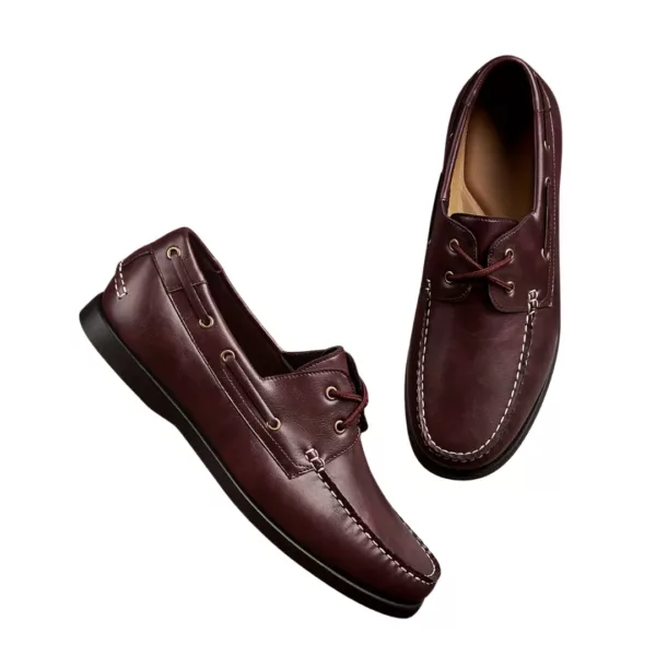 Chaussure bateau homme cuir lisse élégant – Image 10