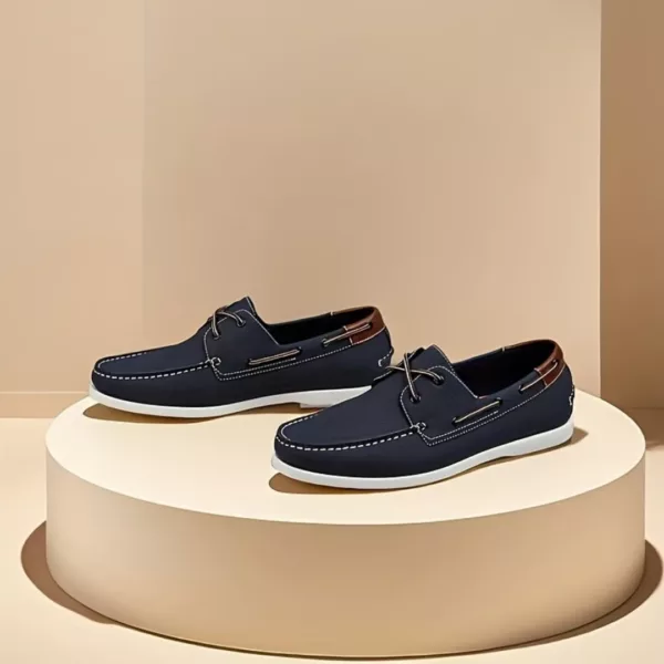 Chaussure bateau homme cuir lisse élégant – Image 3