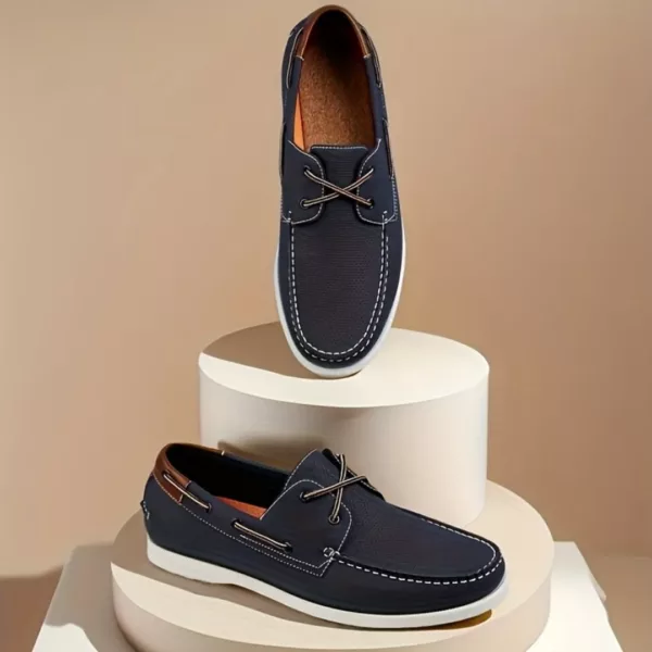 Chaussure bateau homme cuir lisse élégant