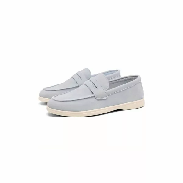 Chaussure bateau homme design minimaliste daim – Image 8