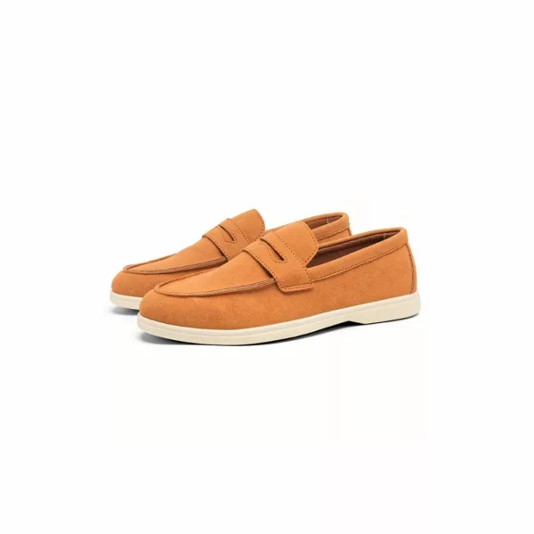 Chaussure bateau homme design minimaliste daim – Image 7