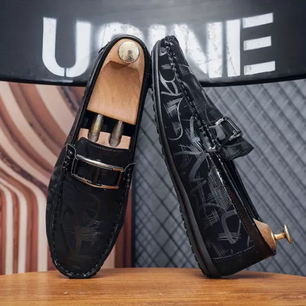 Chaussure bateau homme imprimé graphique moderne – Image 9