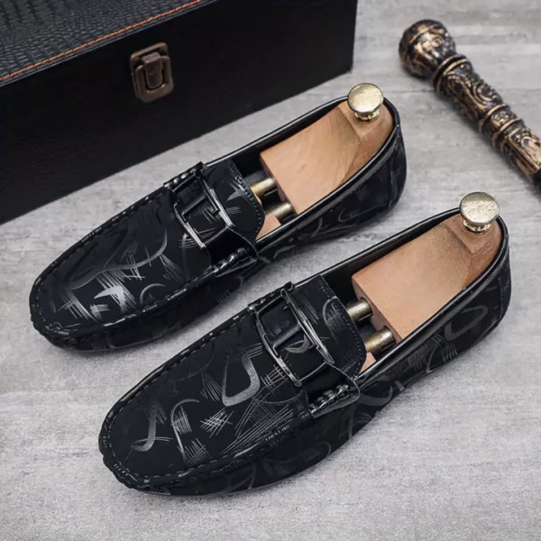 Chaussure bateau homme imprimé graphique moderne – Image 10