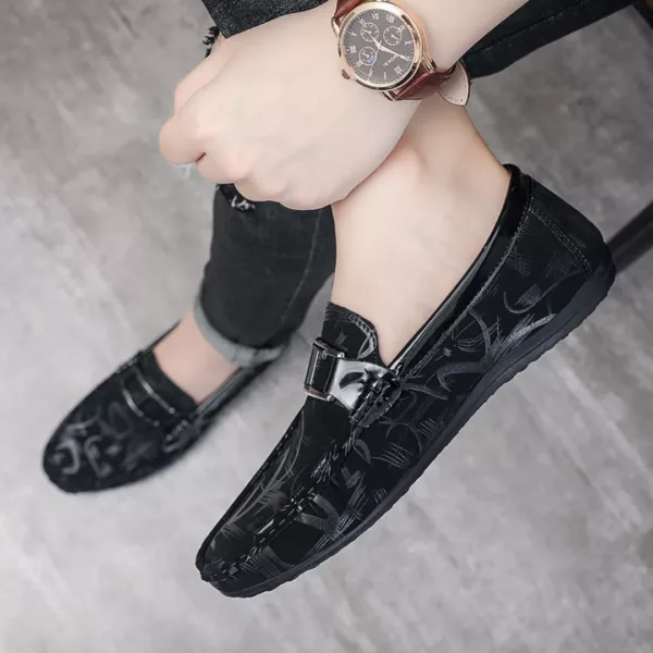 Chaussure bateau homme imprimé graphique moderne – Image 3