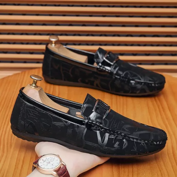 Chaussure bateau homme imprimé graphique moderne – Image 2